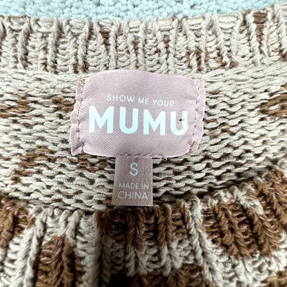 Show Me Your Mumu Women's Sweater Cheetah Lover Knit Print Size Small - Picture 3 of 6